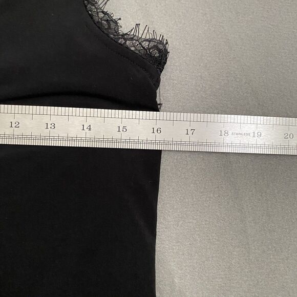 Banana‎ Republic Shirt Womens XS Black Scoop Neck Lace Sleeveless Top Blouse - Picture 9 of 9